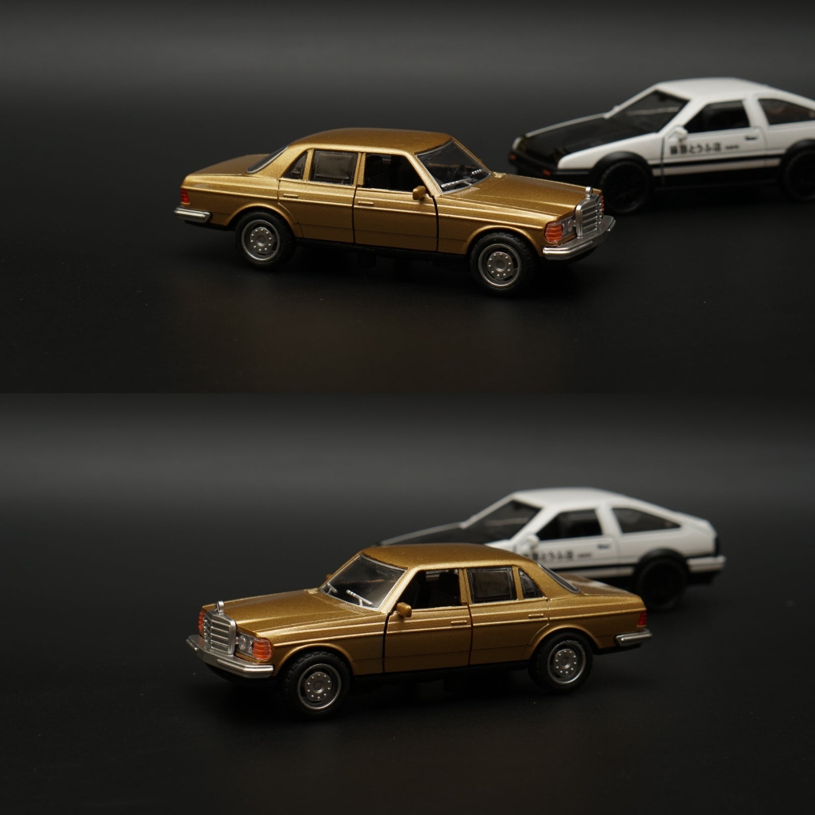 1:36 W123 , AE86 Diecast Combo (Golden,White) -  Kunju Vandi  