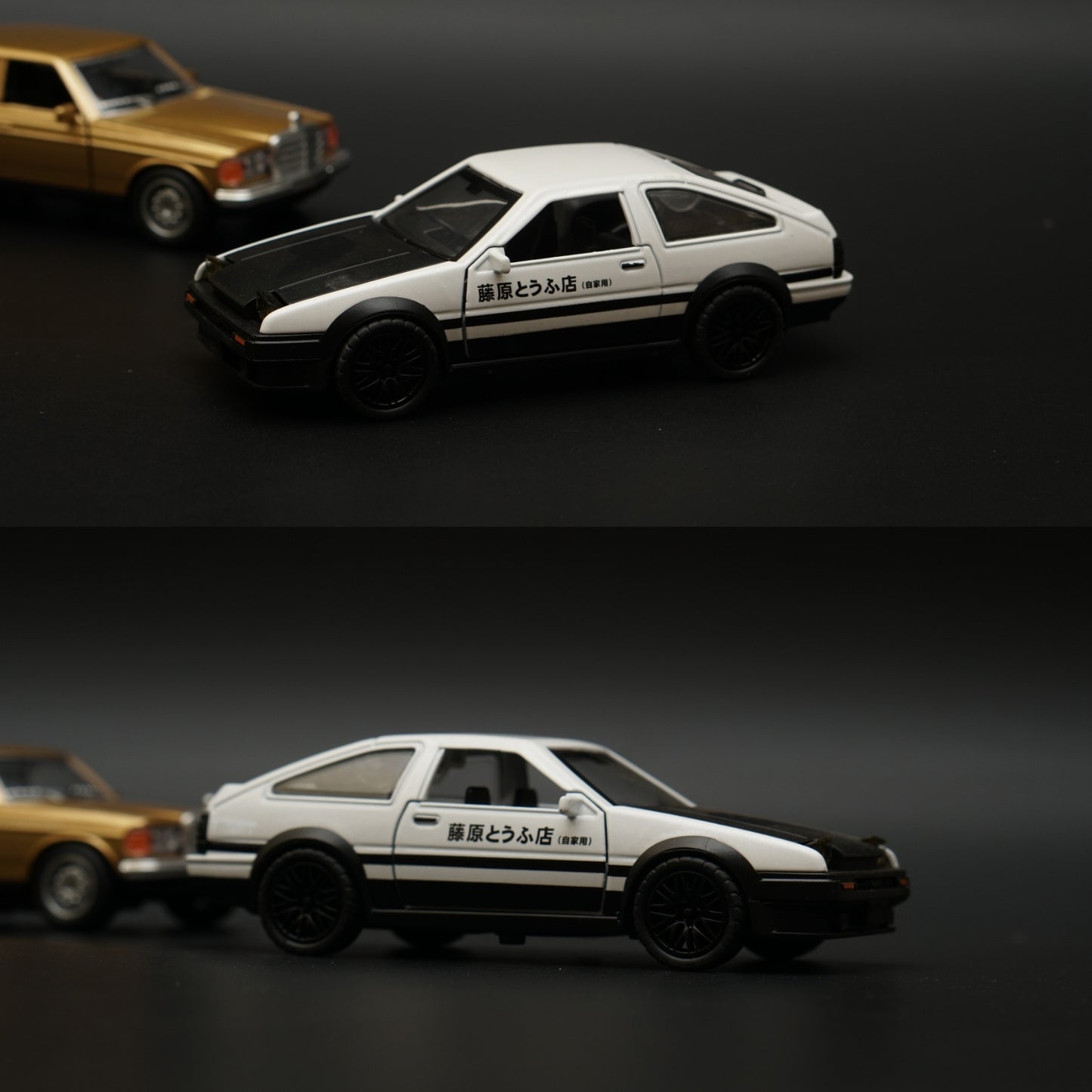 1:36 W123 , AE86 Diecast Combo (Golden,White) -  Kunju Vandi  