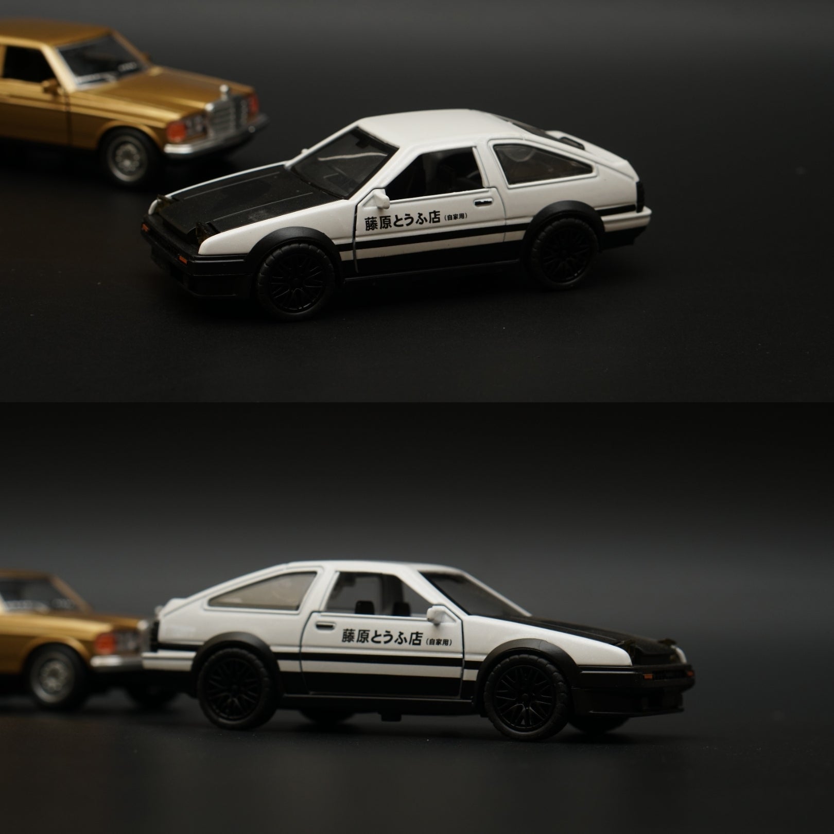1:36 W123 , AE86 Diecast Combo (Golden,White) -  Kunju Vandi  