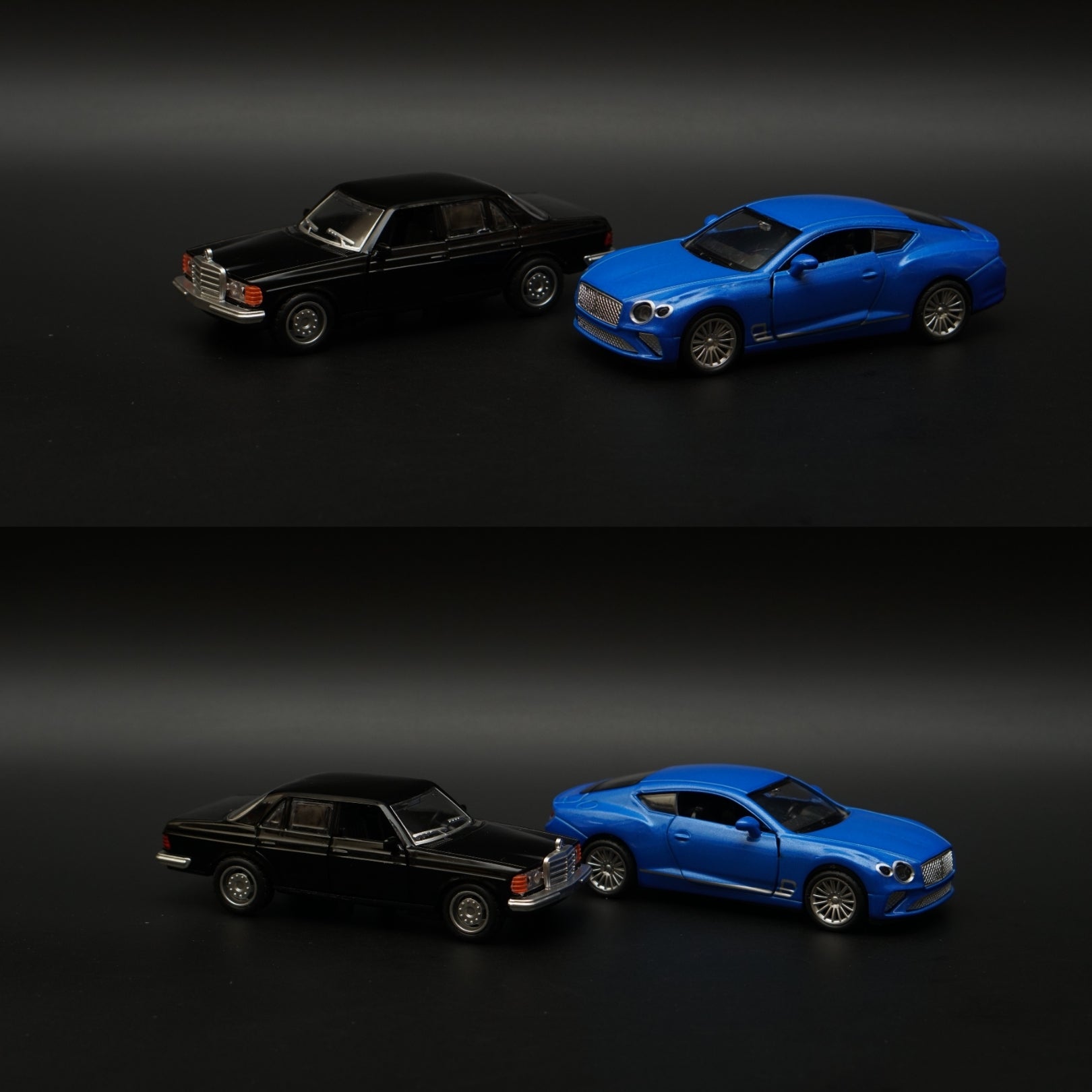 1:36 W123 , Bentley Diecast Combo (Black,Blue) -  Kunju Vandi  