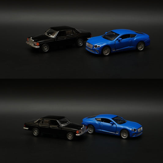 1:36 W123 , Bentley Diecast Combo (Black,Blue) -  Kunju Vandi  