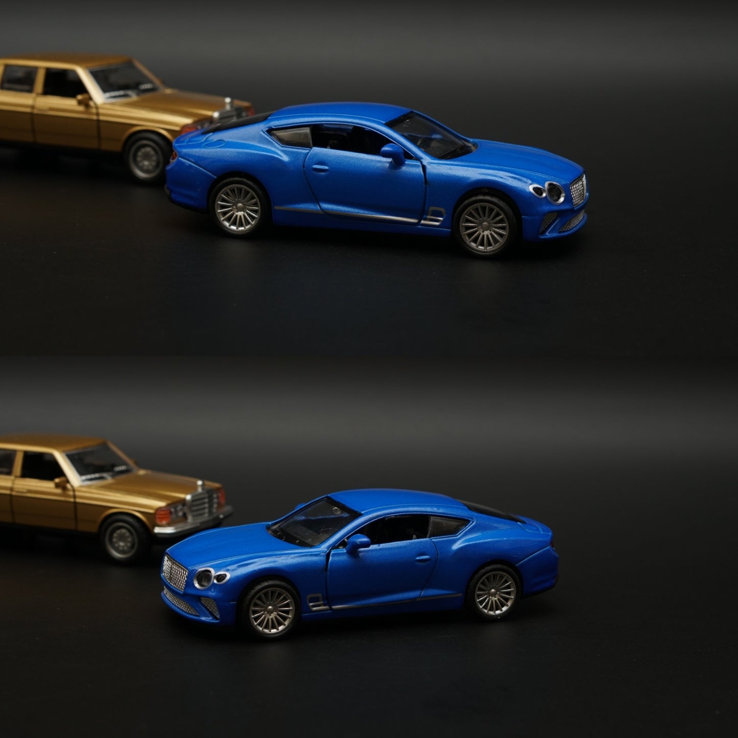 1:36 W123 , Bentley Diecast Combo (Gold,Blue) -  Kunju Vandi  