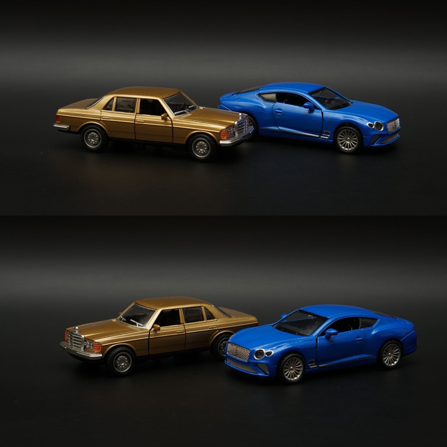 1:36 W123 , Bentley Diecast Combo (Gold,Blue) -  Kunju Vandi  