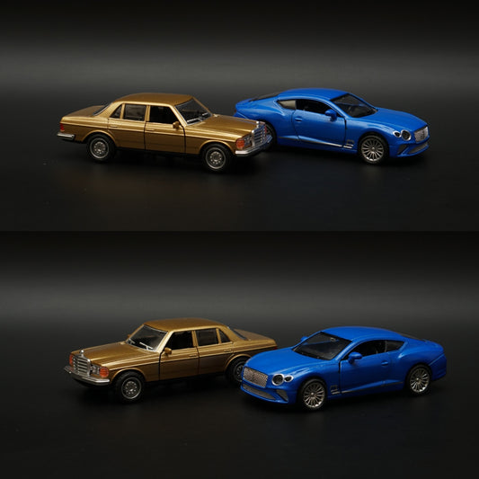 1:36 W123 , Bentley Diecast Combo (Gold,Blue) -  Kunju Vandi  