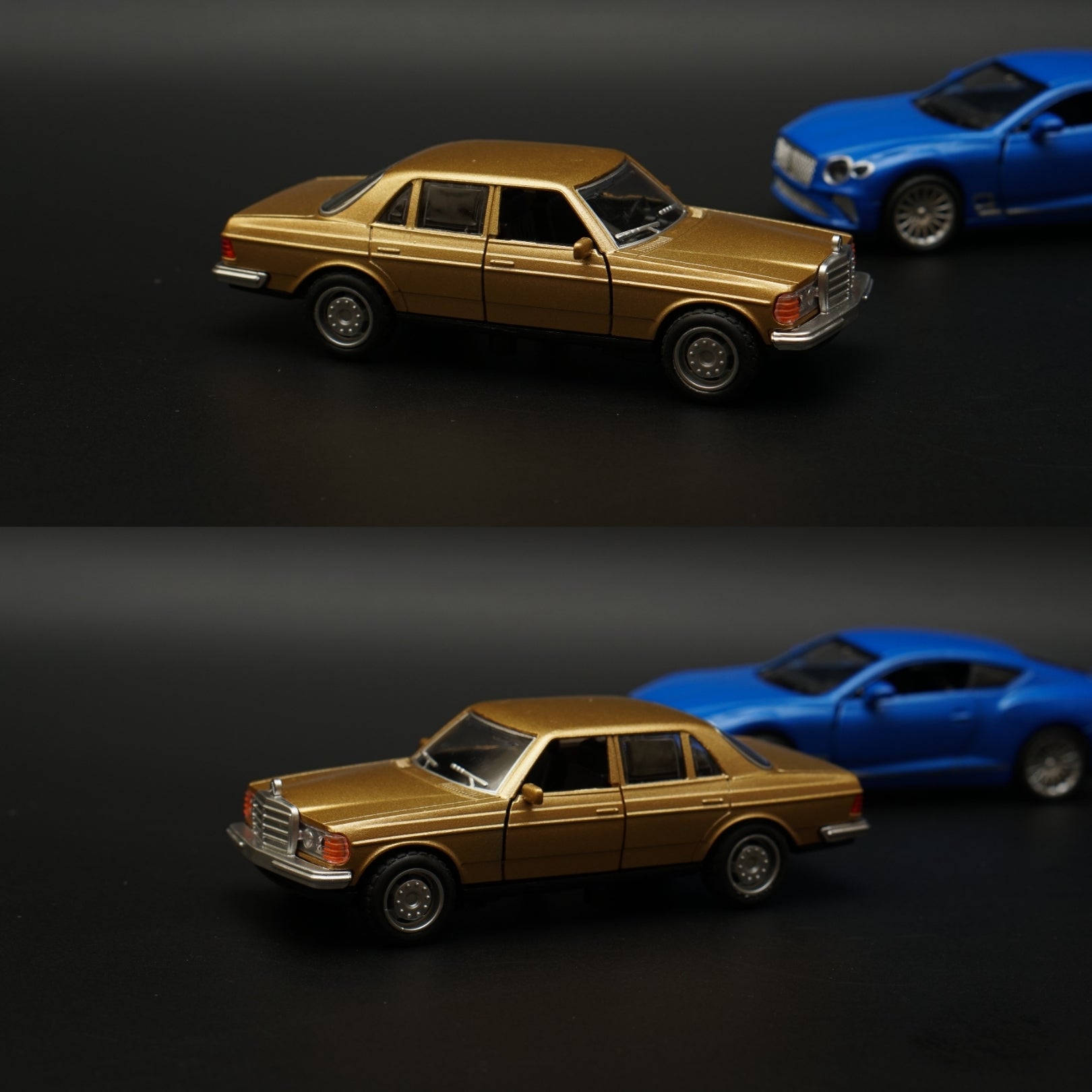 1:36 W123 , Bentley Diecast Combo (Gold,Blue) -  Kunju Vandi  