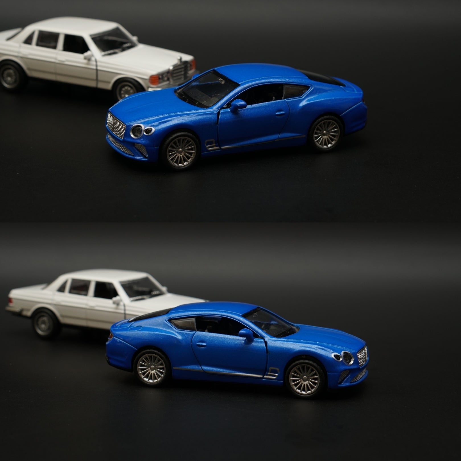 1:36 W123 , Bentley Diecast Combo (White,Blue) -  Kunju Vandi  