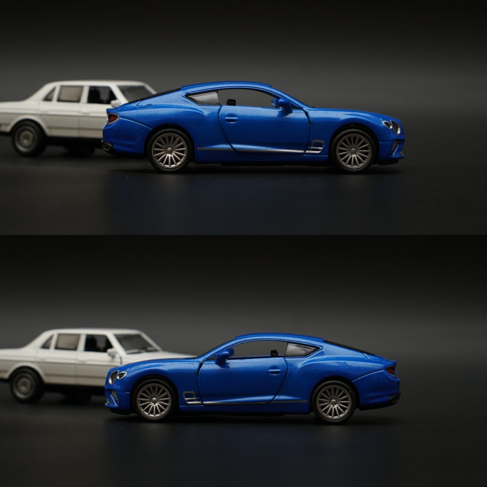 1:36 W123 , Bentley Diecast Combo (White,Blue) -  Kunju Vandi  