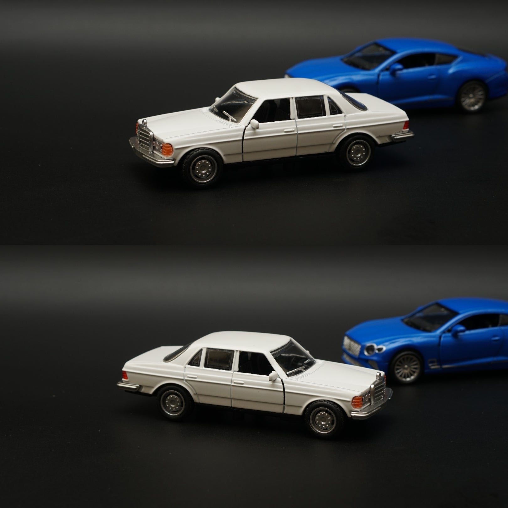 1:36 W123 , Bentley Diecast Combo (White,Blue) -  Kunju Vandi  