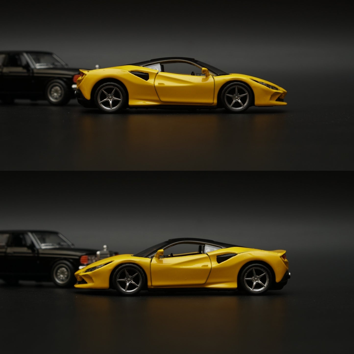 1:36 W123 , Ferrari Diecast Combo (Black,Yellow) -  Kunju Vandi  