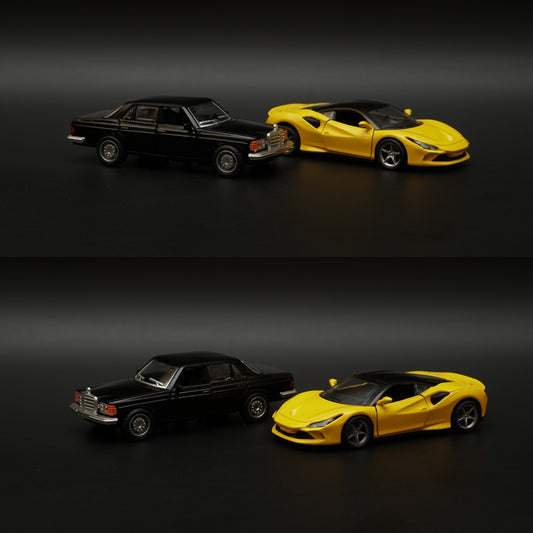 1:36 W123 , Ferrari Diecast Combo (Black,Yellow) -  Kunju Vandi  