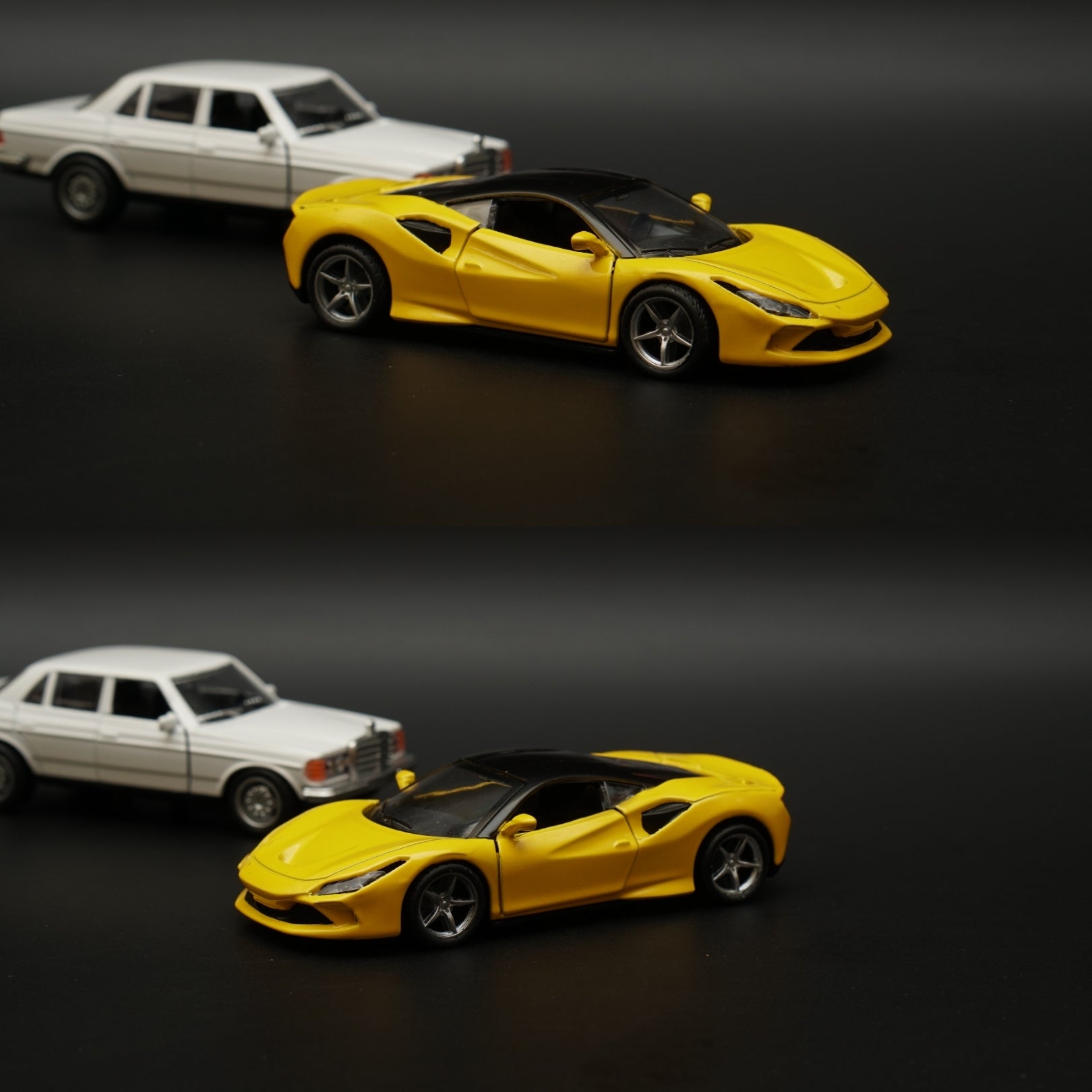 1:36 W123 , Ferrari Diecast Combo (White,Yellow) -  Kunju Vandi  