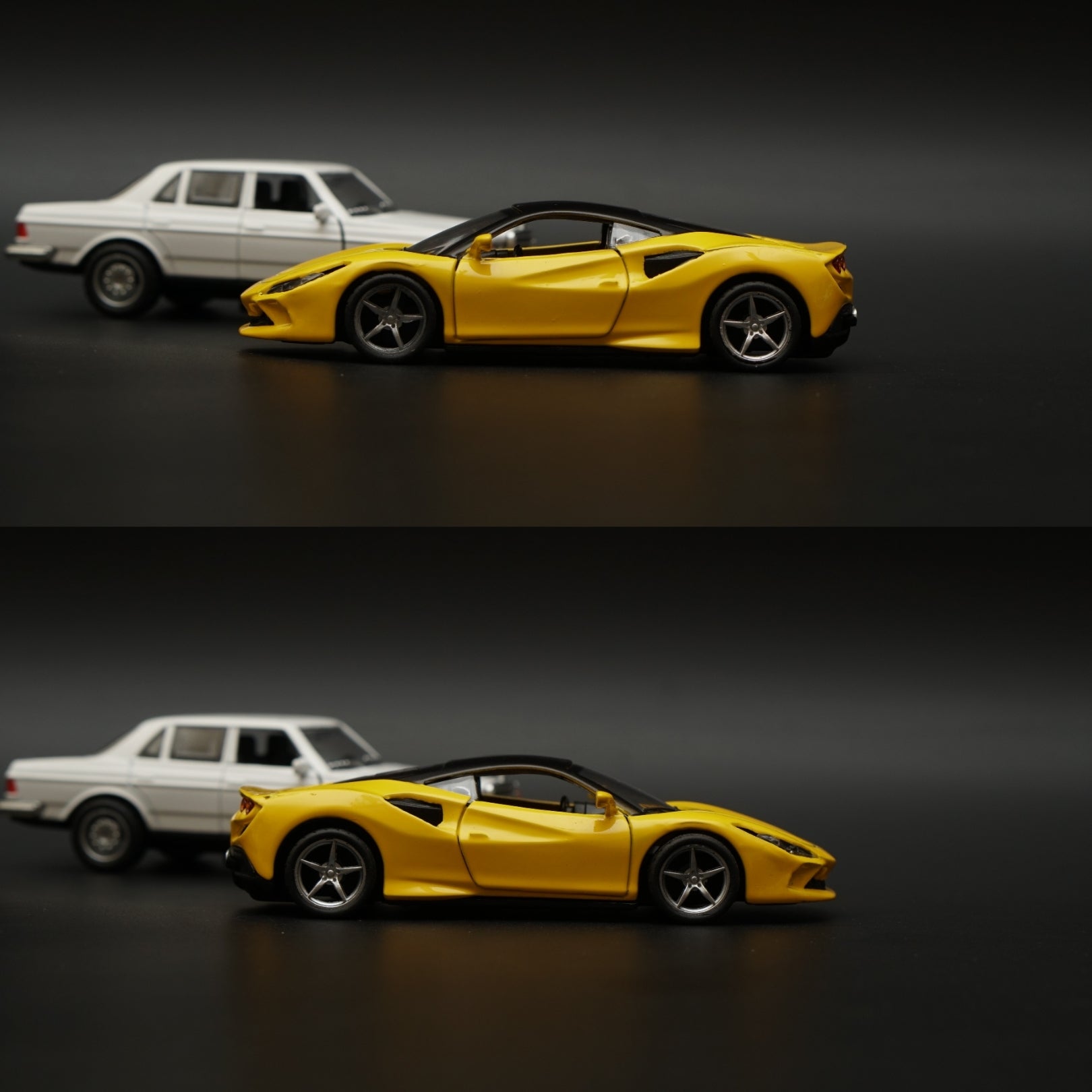 1:36 W123 , Ferrari Diecast Combo (White,Yellow) -  Kunju Vandi  