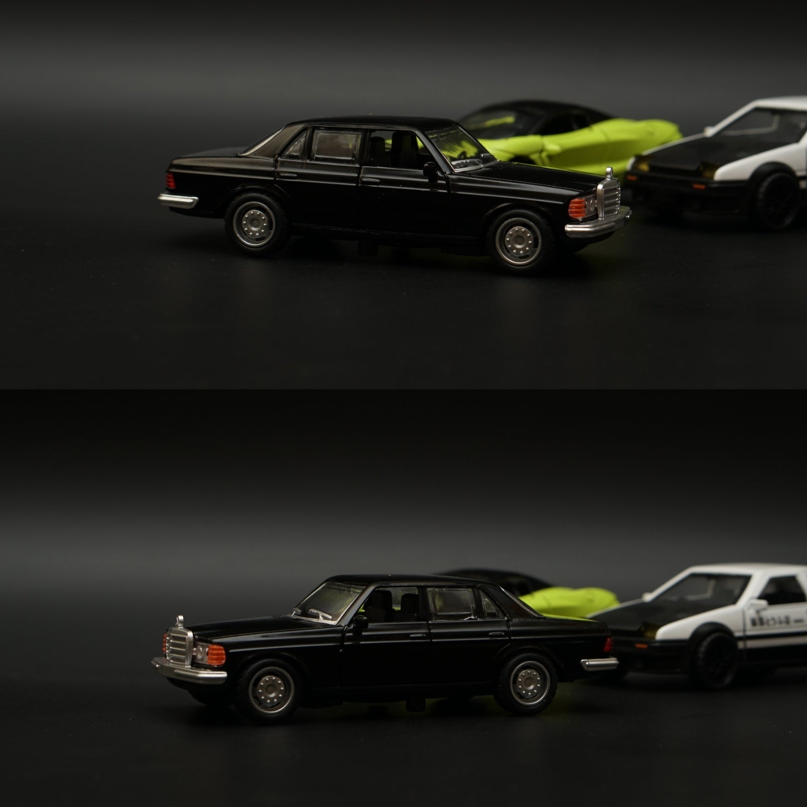 1:36 W123 , Mclaren, AE86  Diecast Combo (Black, Green,White) -  Kunju Vandi  