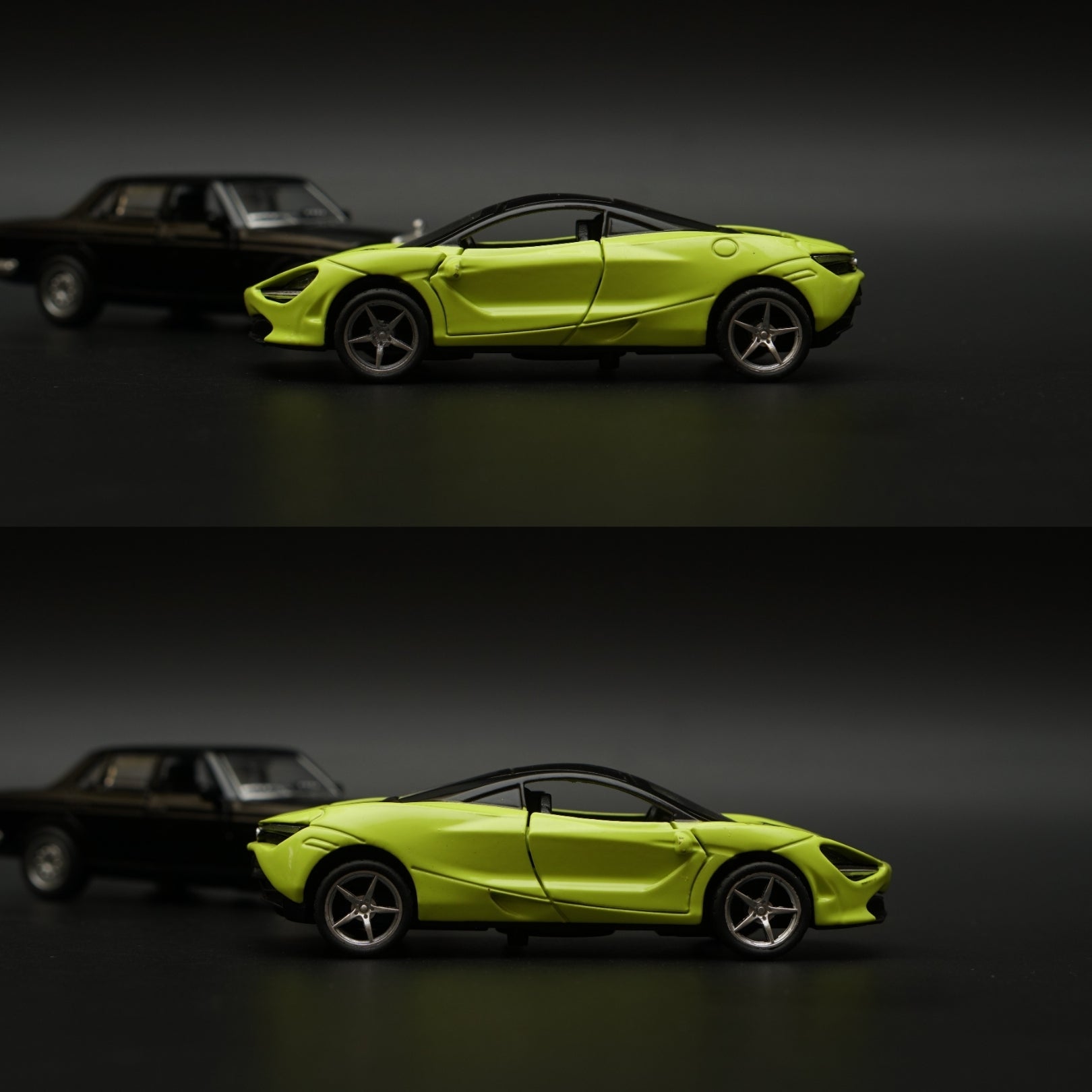 1:36 W123 , Mclaren Diecast Combo (Black, Green) -  Kunju Vandi  