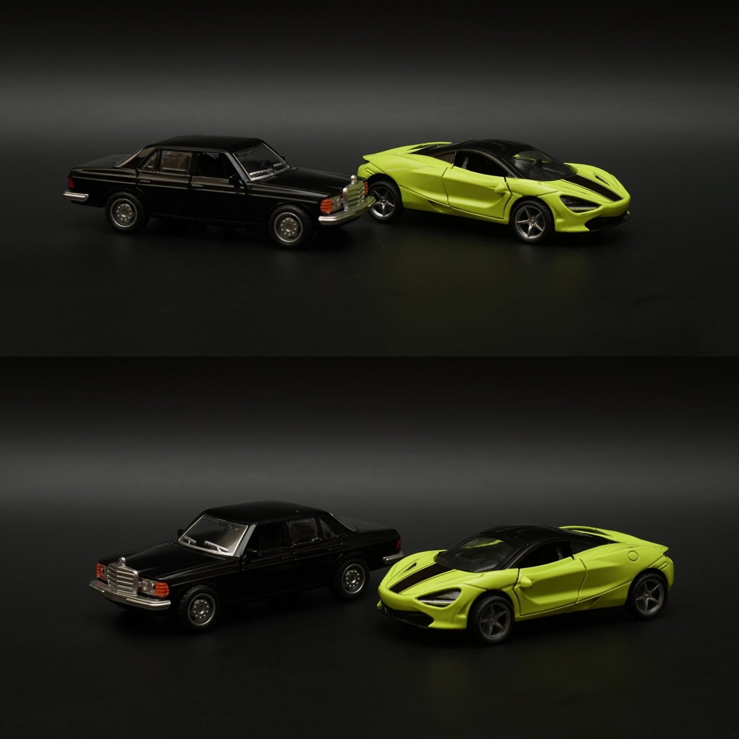 1:36 W123 , Mclaren Diecast Combo (Black, Green) -  Kunju Vandi  