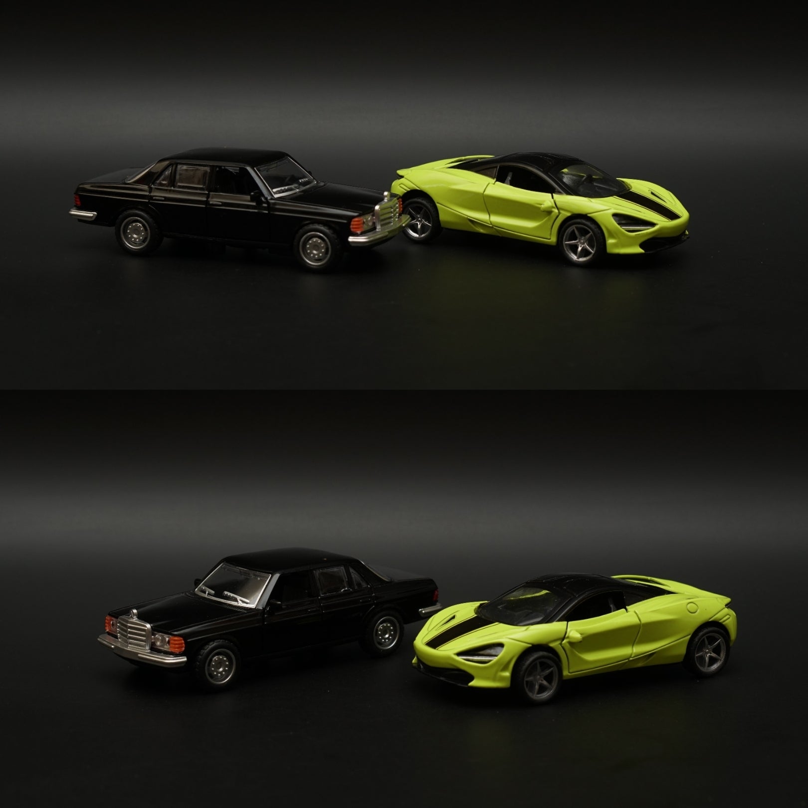 1:36 W123 , Mclaren Diecast Combo (Black, Green) -  Kunju Vandi  