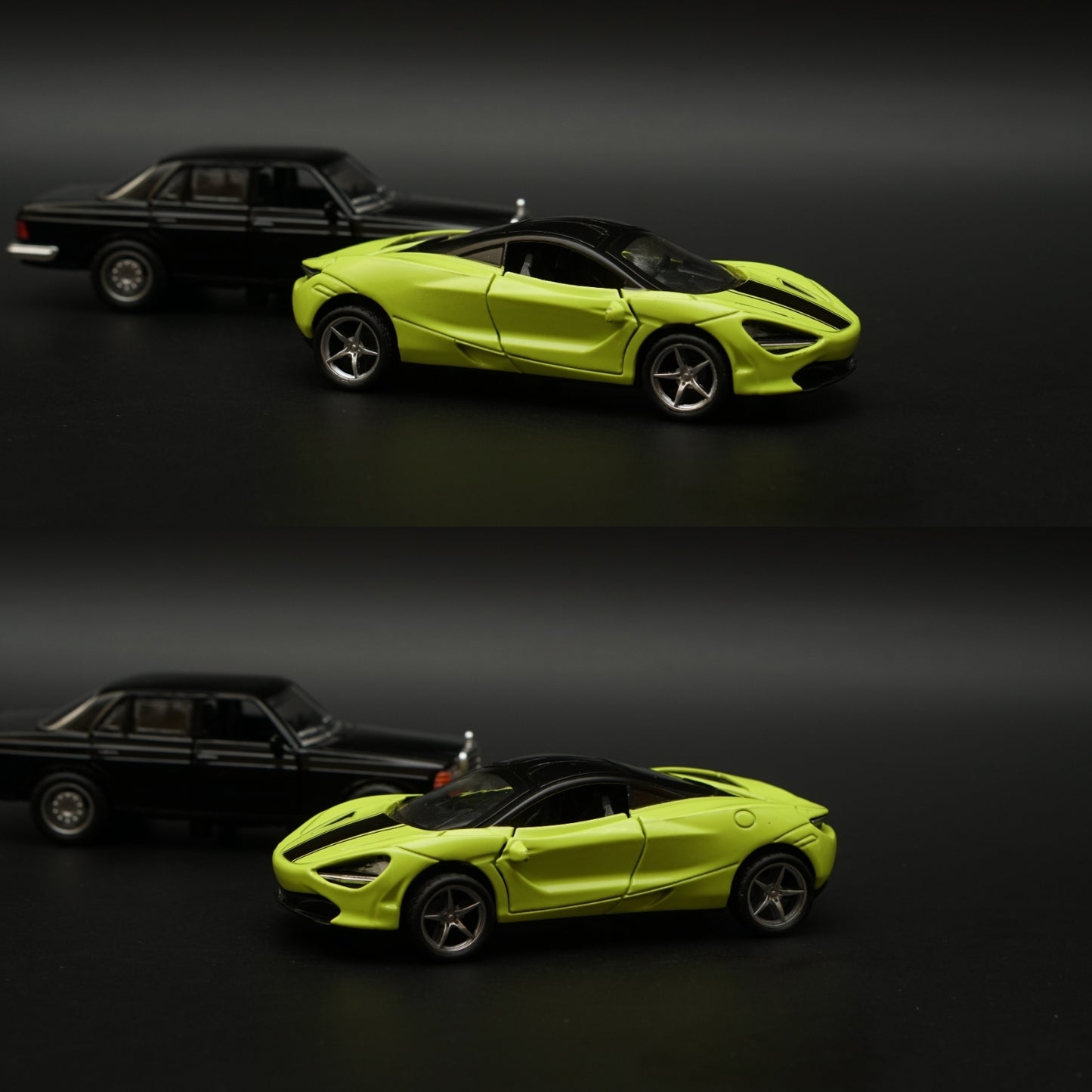 1:36 W123 , Mclaren Diecast Combo (Black, Green) -  Kunju Vandi  
