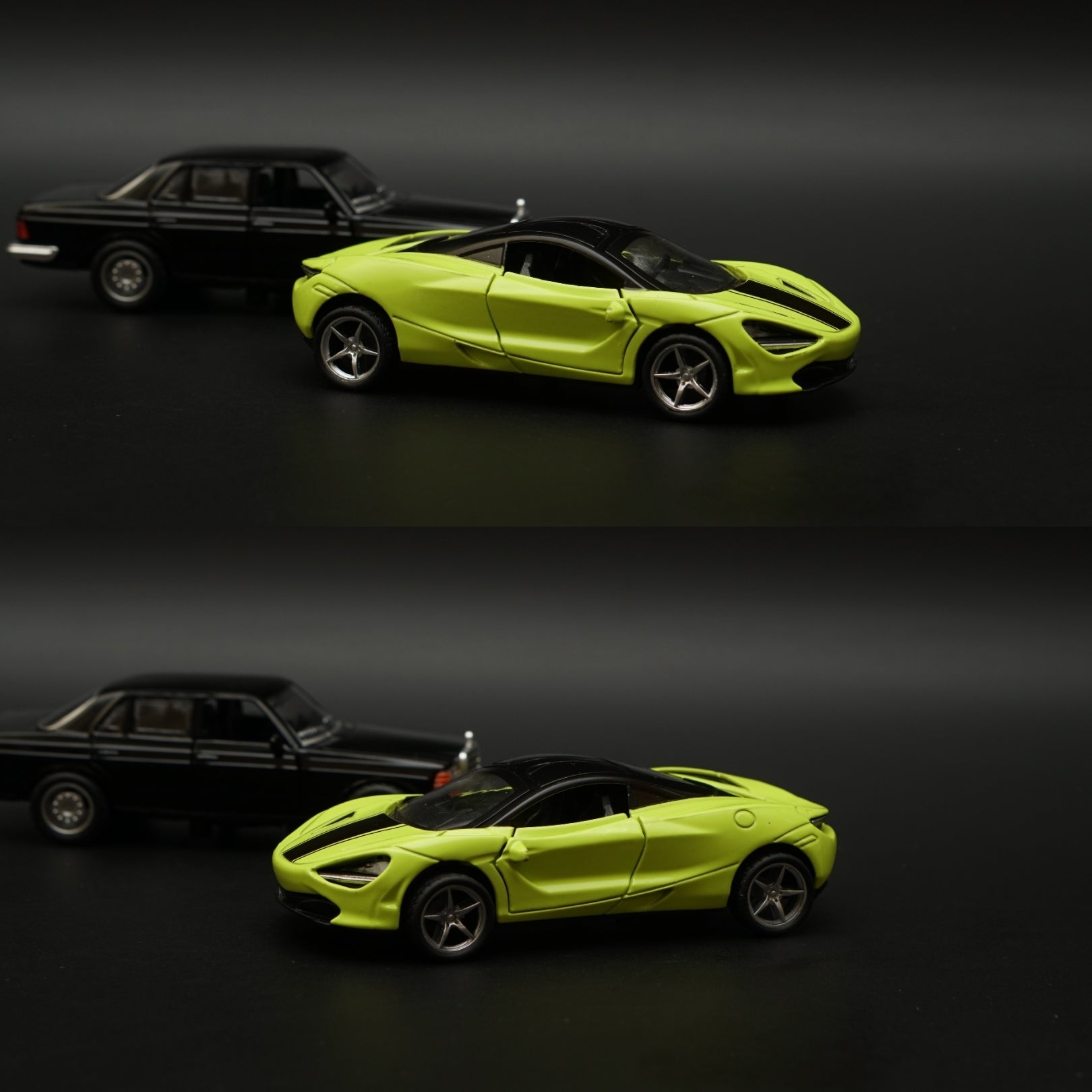 1:36 W123 , Mclaren Diecast Combo (Black, Green) -  Kunju Vandi  