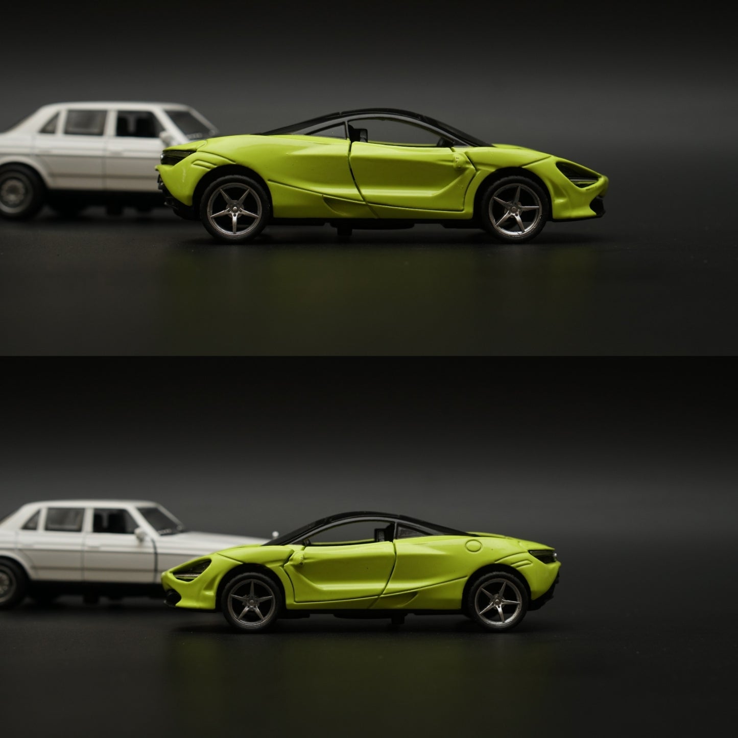 1:36 W123 , Mclaren Diecast Combo (White, Green) -  Kunju Vandi  