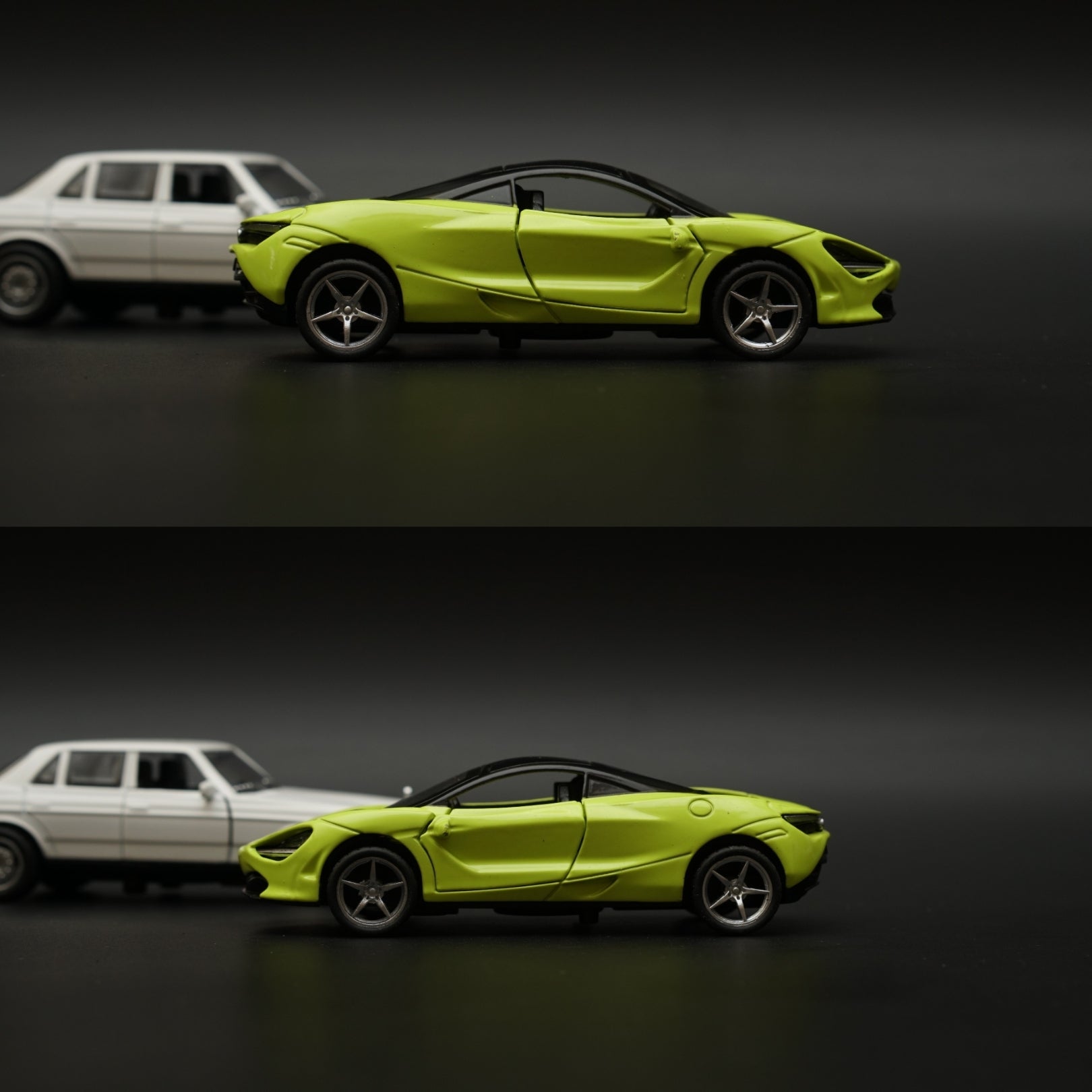 1:36 W123 , Mclaren Diecast Combo (White, Green) -  Kunju Vandi  