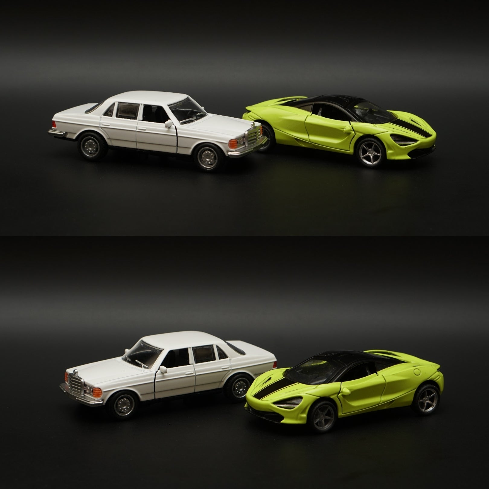 1:36 W123 , Mclaren Diecast Combo (White, Green) -  Kunju Vandi  