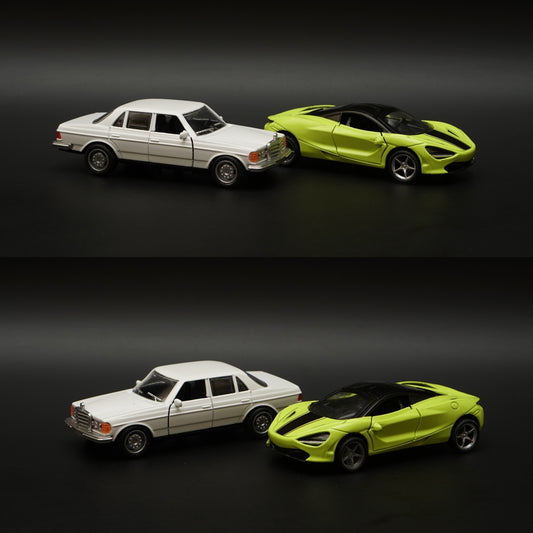 1:36 W123 , Mclaren Diecast Combo (White, Green) -  Kunju Vandi  