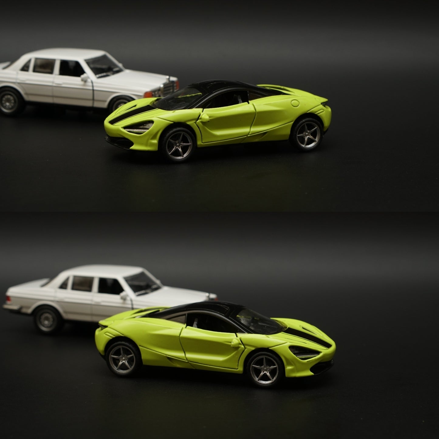 1:36 W123 , Mclaren Diecast Combo (White, Green) -  Kunju Vandi  