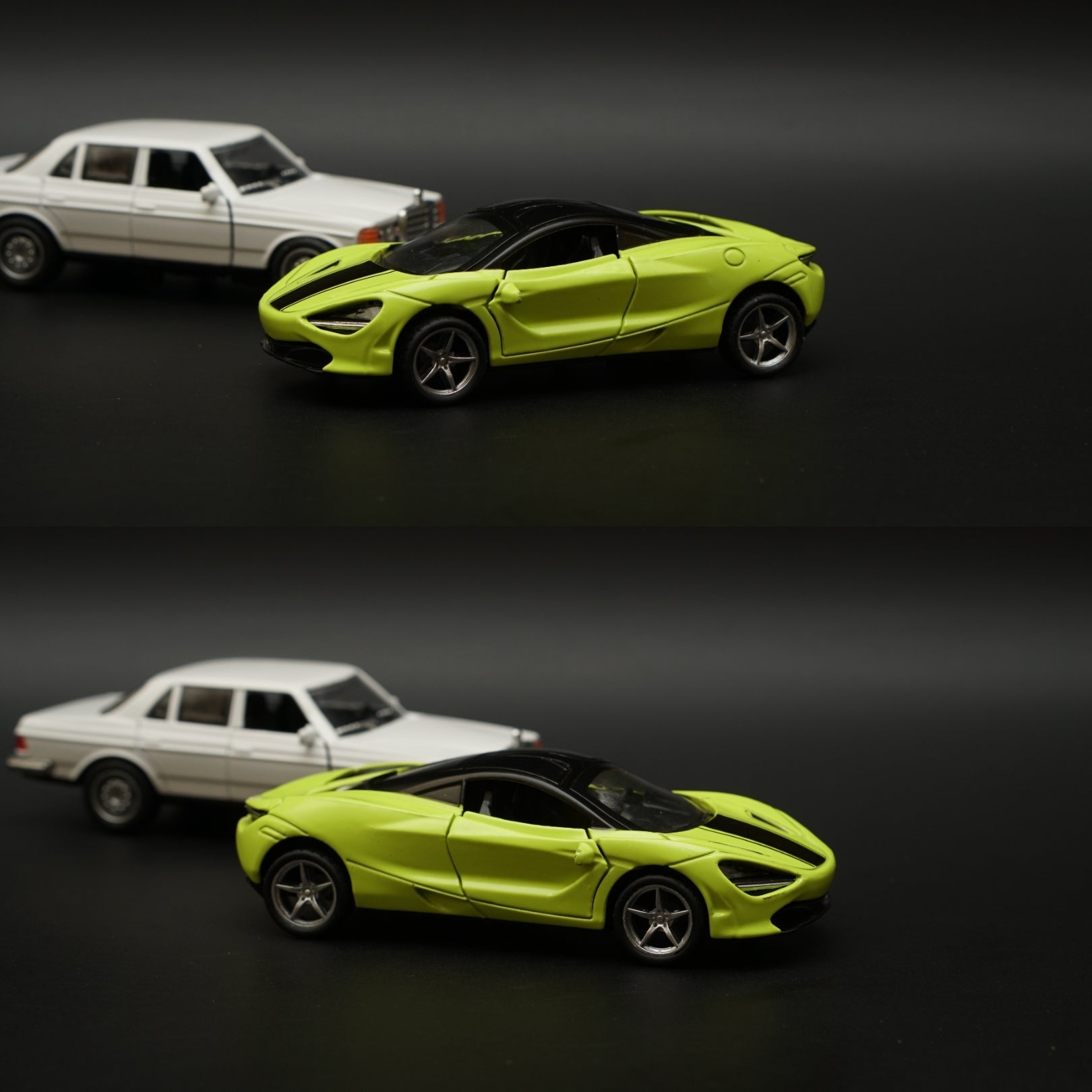 1:36 W123 , Mclaren Diecast Combo (White, Green) -  Kunju Vandi  