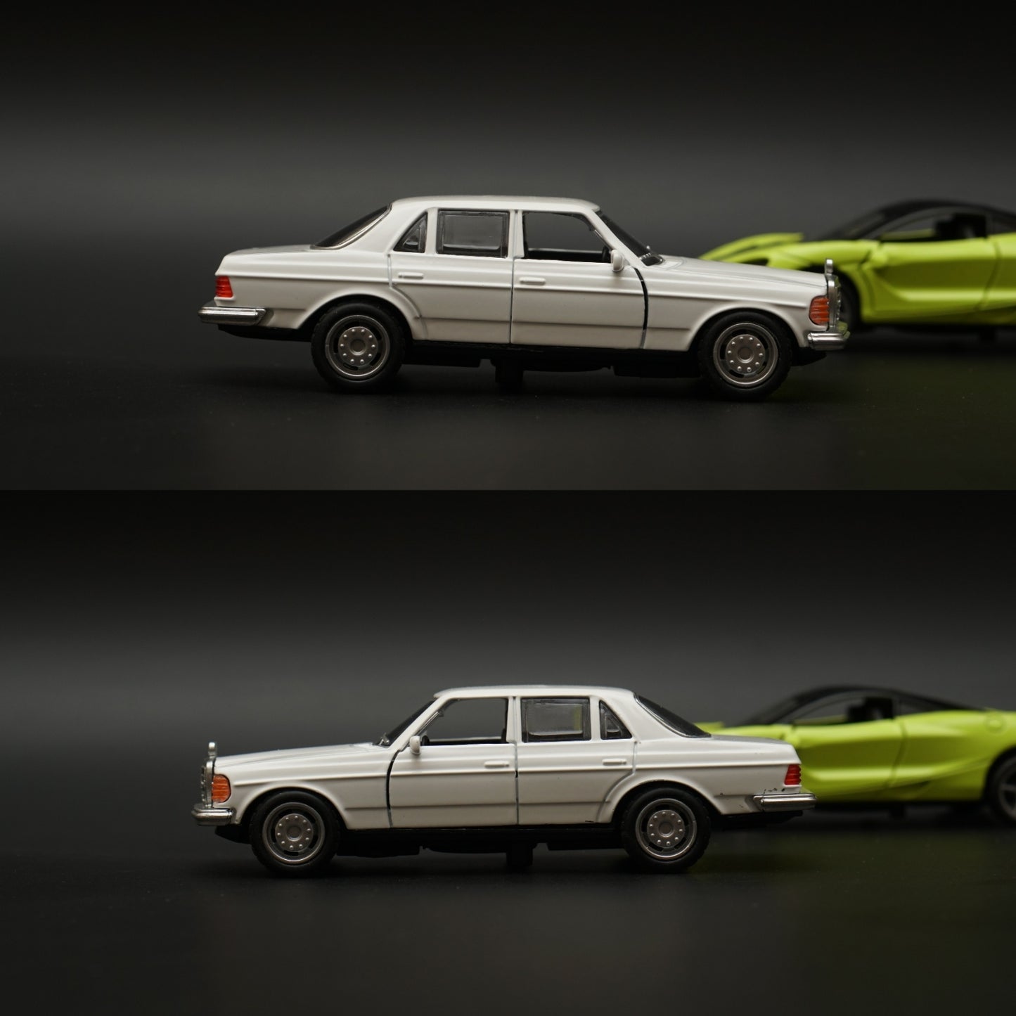 1:36 W123 , Mclaren Diecast Combo (White, Green) -  Kunju Vandi  