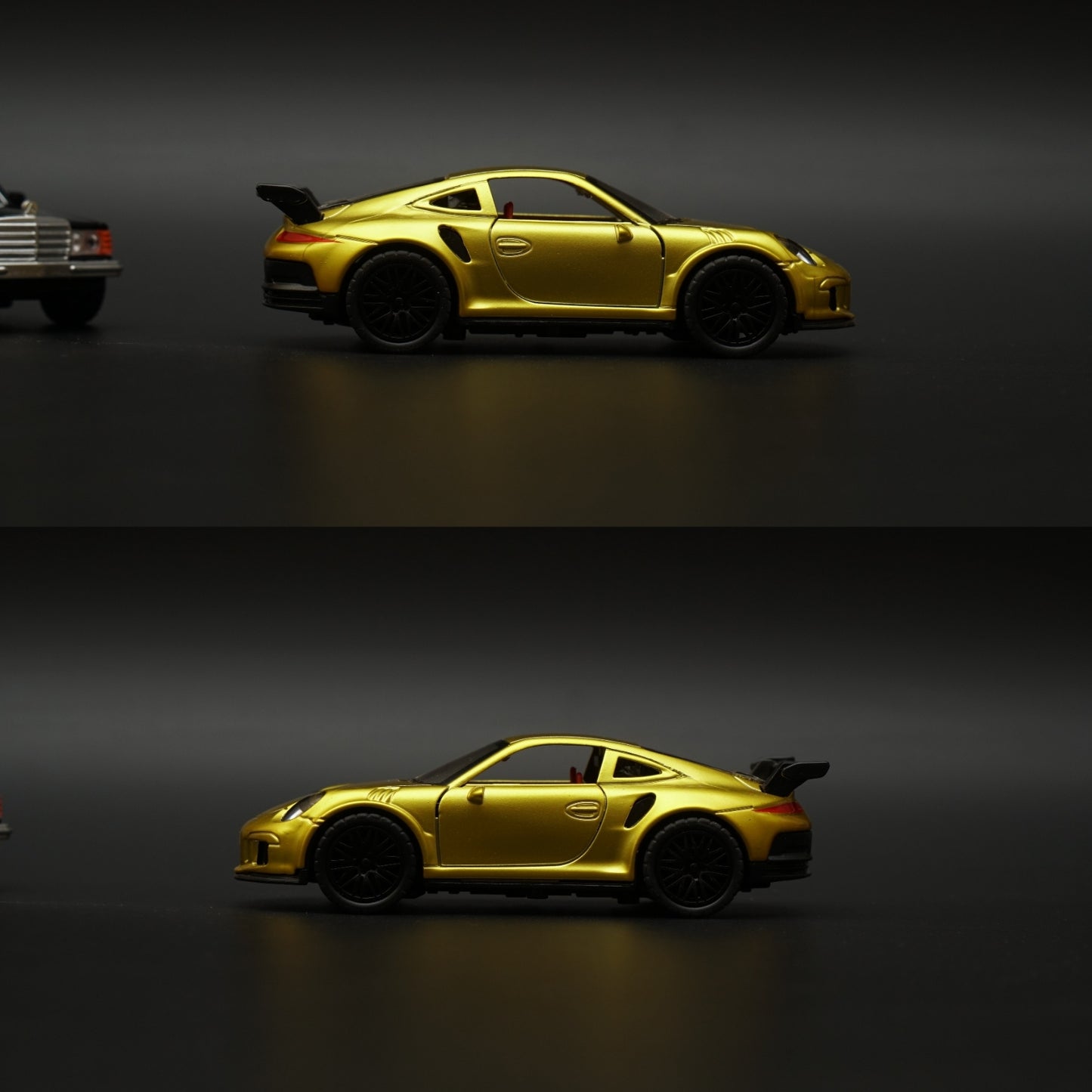 1:36 W123 , Porsche Diecast Combo (Golden,Black) -  Kunju Vandi  