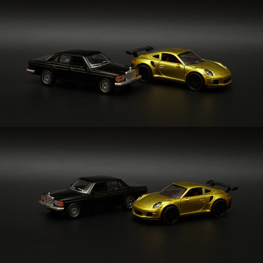 1:36 W123 , Porsche Diecast Combo (Golden,Black) -  Kunju Vandi  