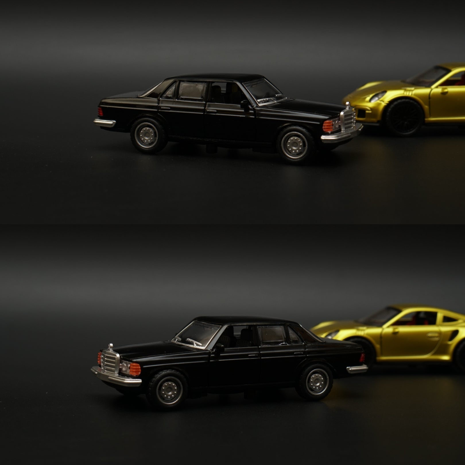 1:36 W123 , Porsche Diecast Combo (Golden,Black) -  Kunju Vandi  