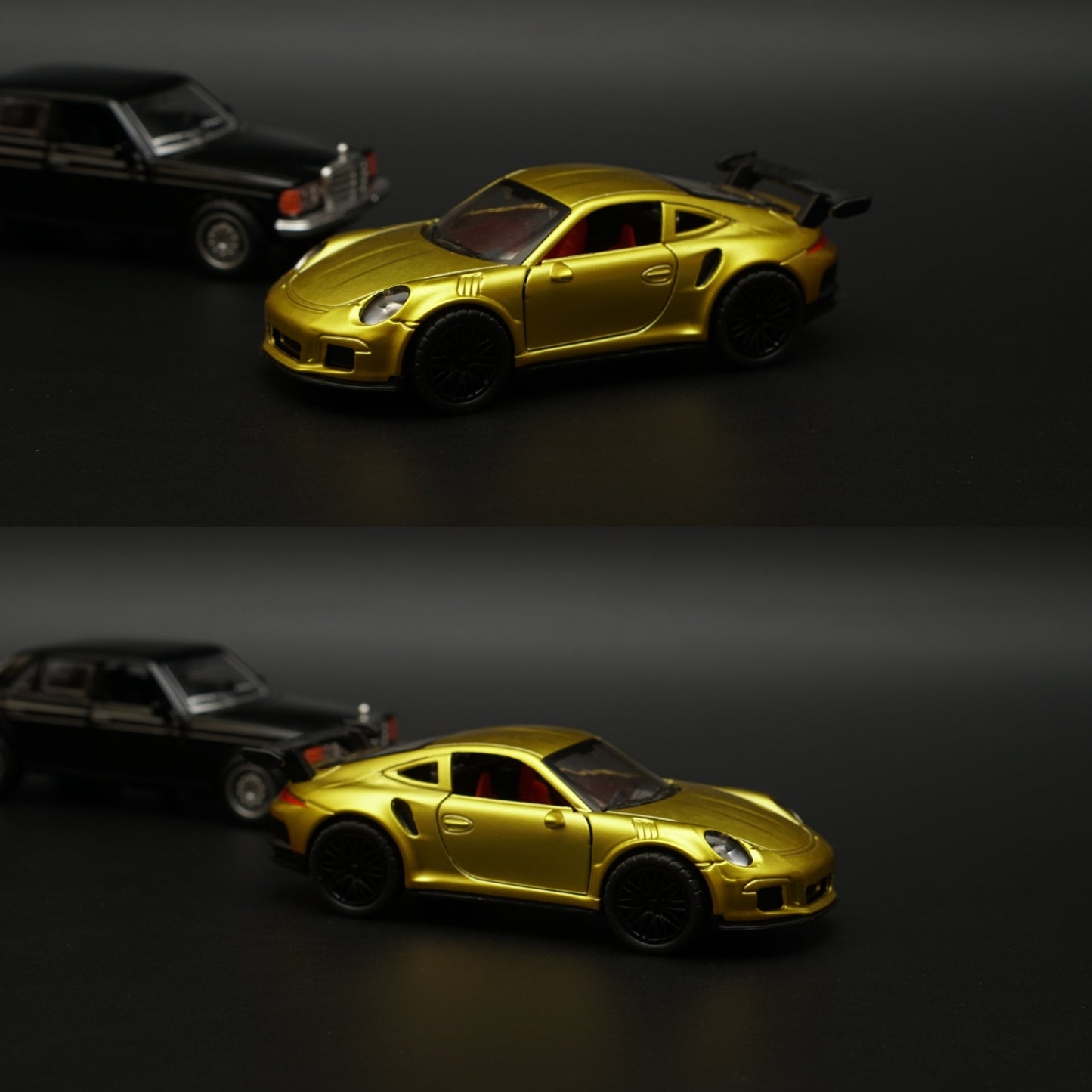 1:36 W123 , Porsche Diecast Combo (Golden,Black) -  Kunju Vandi  