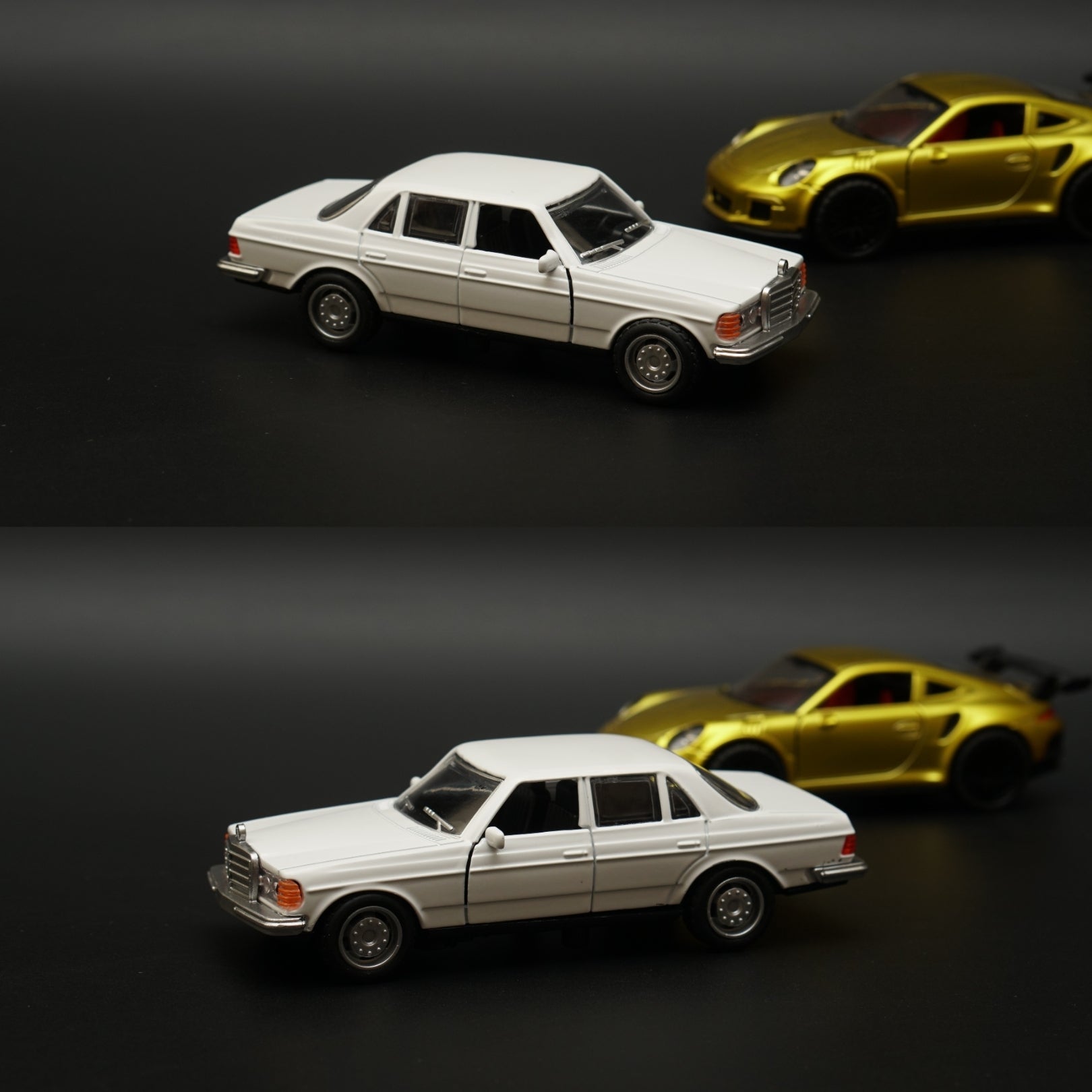 1:36 W123 , Porsche Diecast Combo (White,Golden) -  Kunju Vandi  