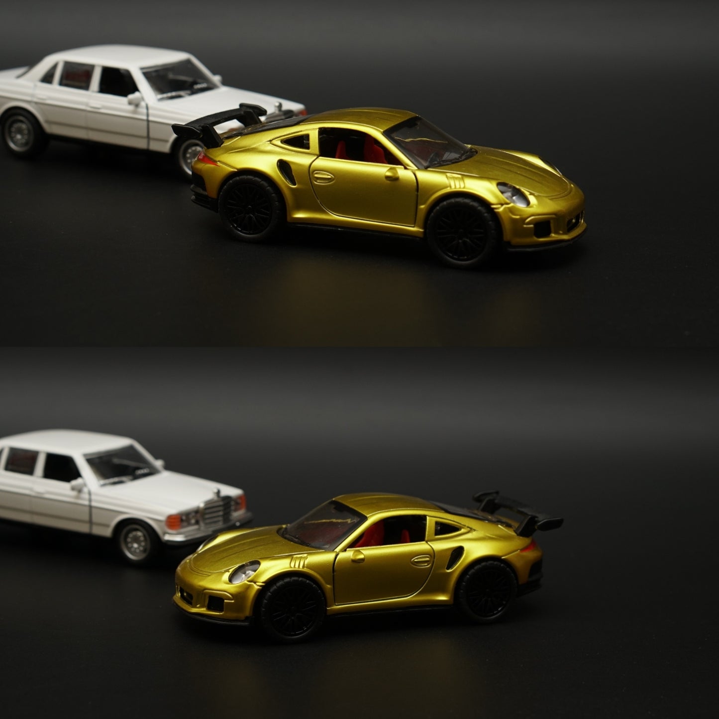 1:36 W123 , Porsche Diecast Combo (White,Golden) -  Kunju Vandi  