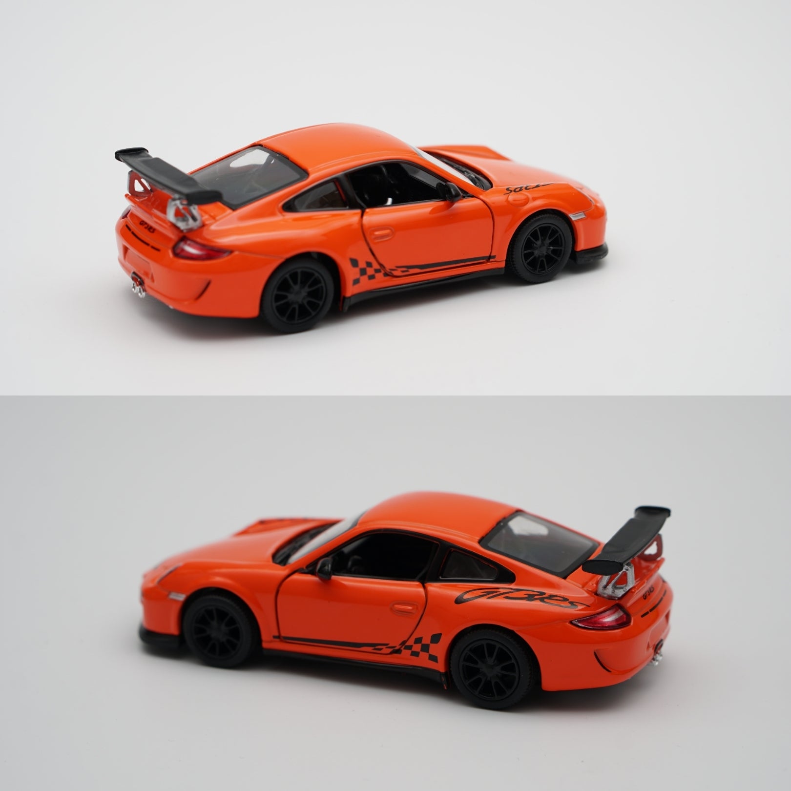 1:36 kinsmart 2010 Porsche 911 GT3 RS (Orange) -  Kunju Vandi  