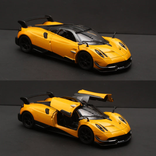 1:38 kinsmart 2016 Pagani Huayra BC , Yellow -  Kunju Vandi  