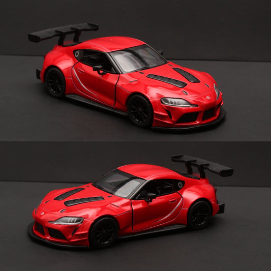 1:38 kinsmart Toyota GR Supra , Red -  Kunju Vandi  