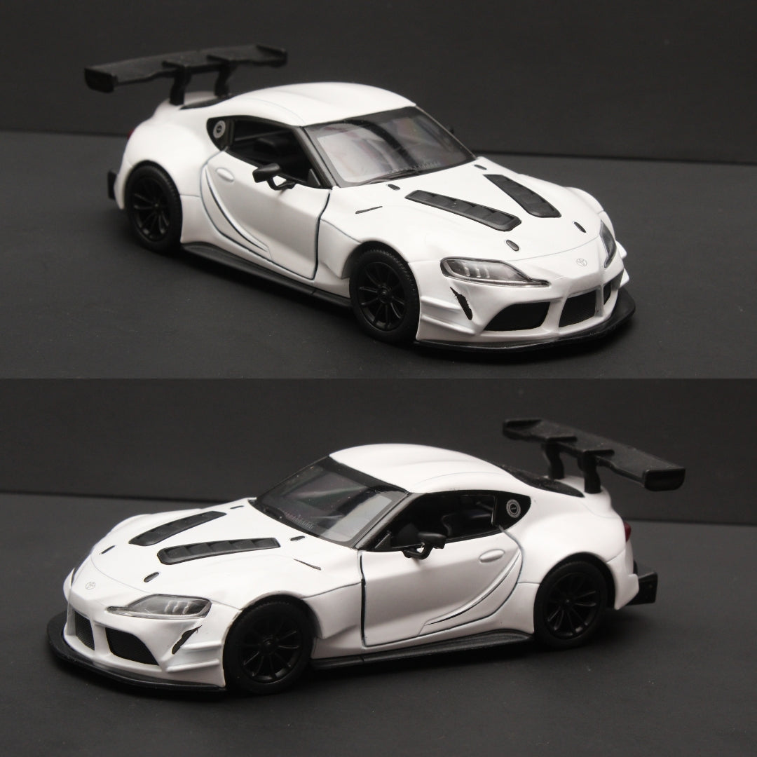 1:38 kinsmart Toyota GR Supra , White -  Kunju Vandi  