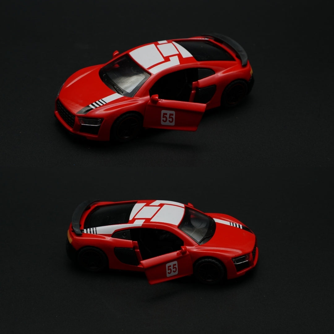 1:43 Audi R8 Metal Body Red -  Kunju Vandi  