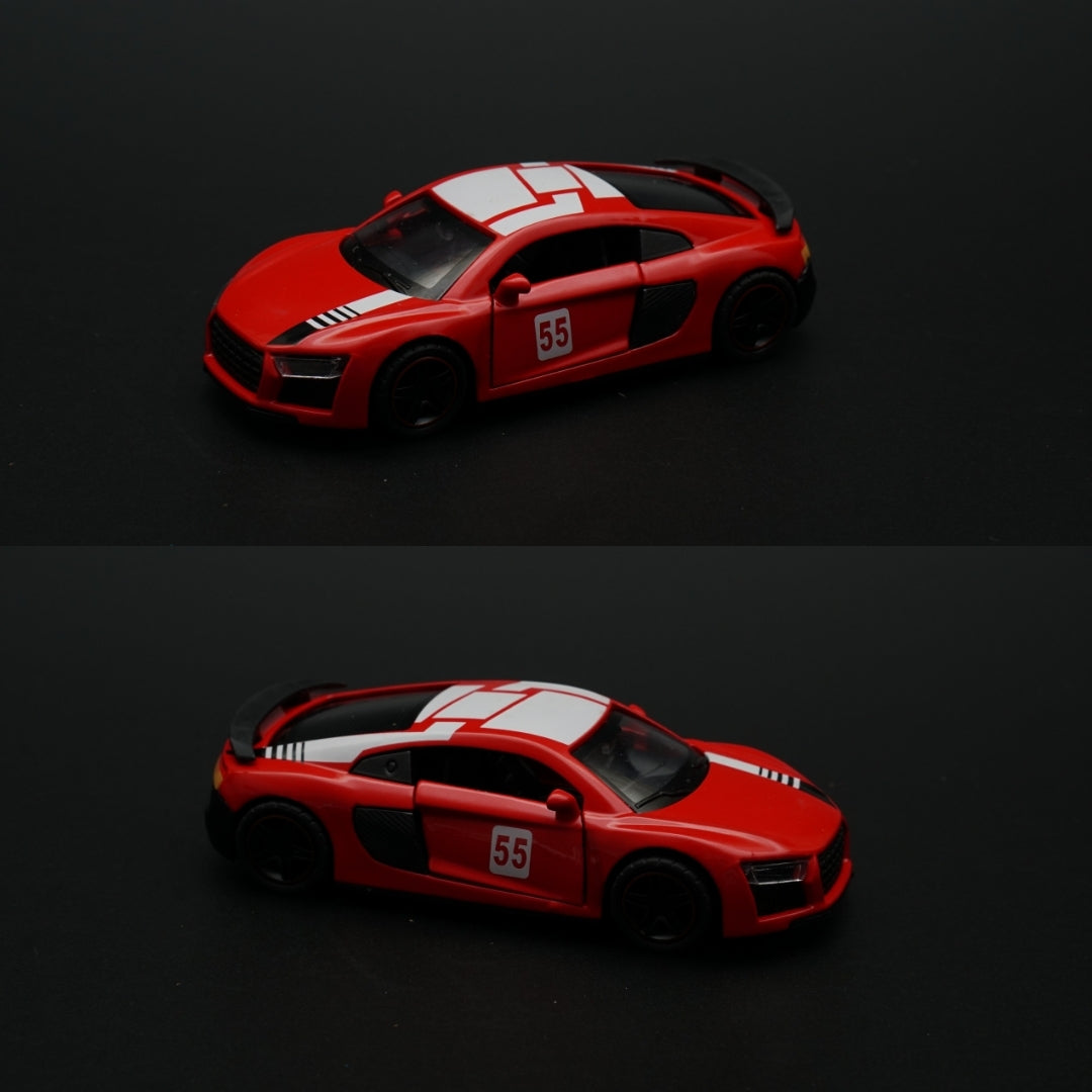 1:43 Audi R8 Metal Body Red -  Kunju Vandi  
