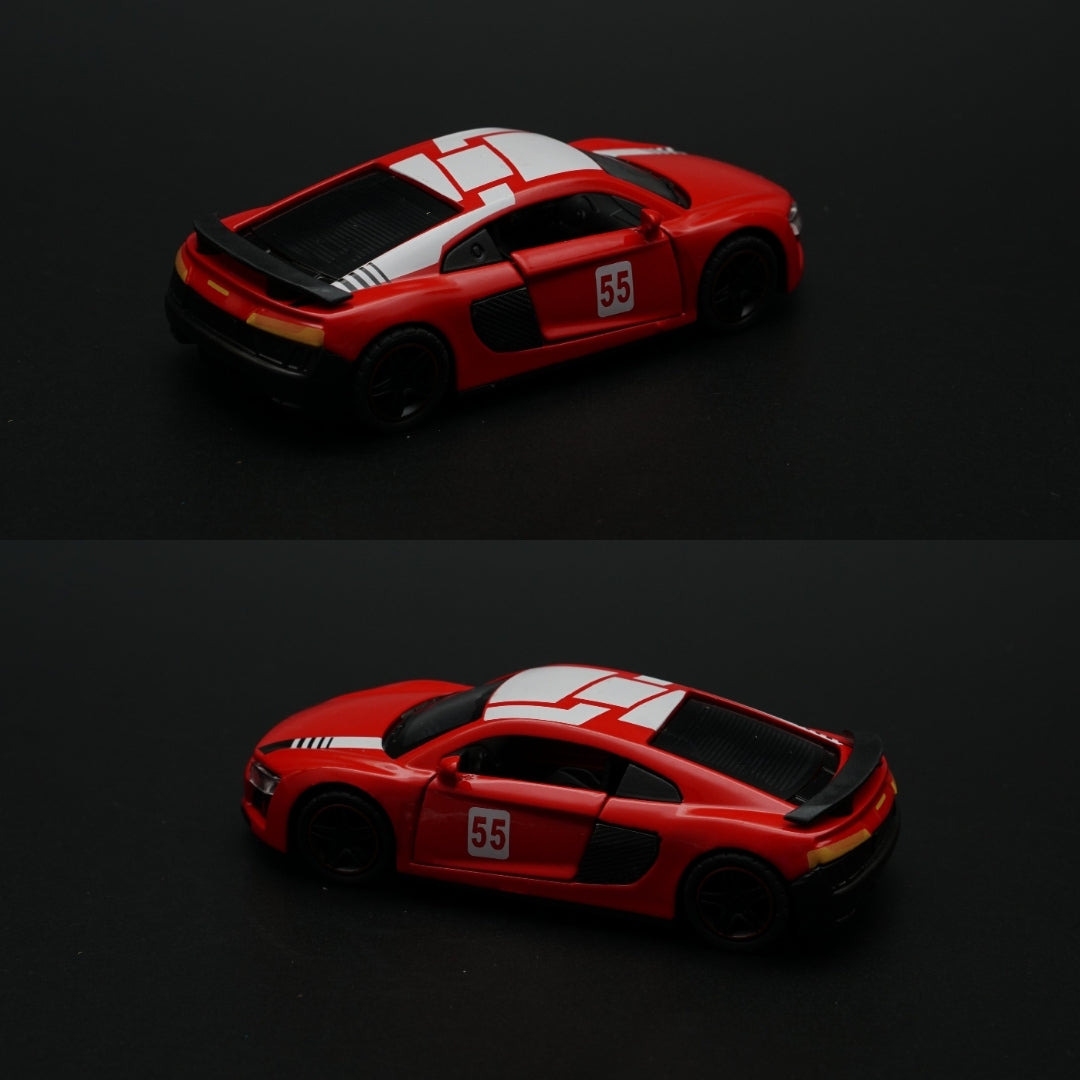 1:43 Audi R8 Metal Body Red -  Kunju Vandi  
