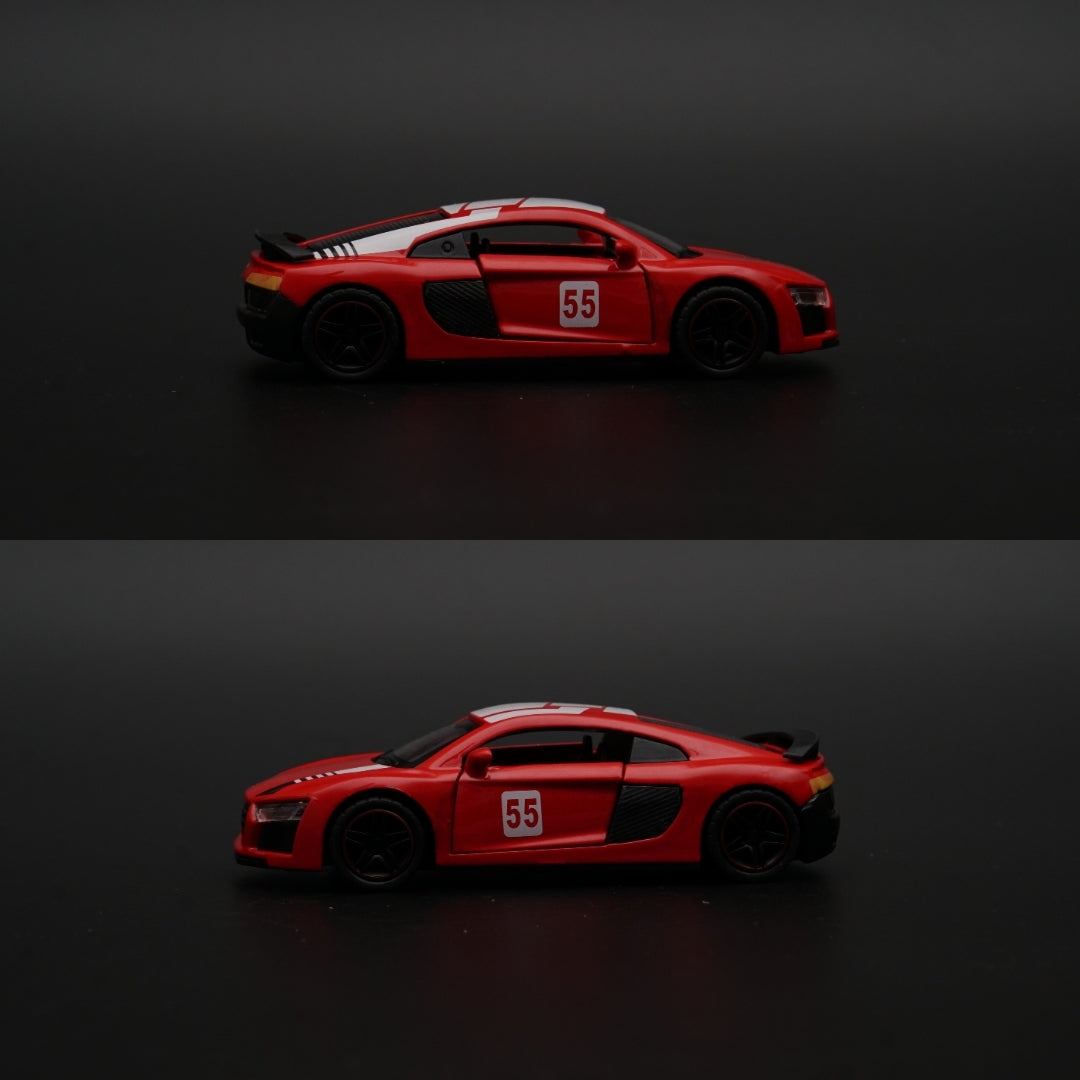 1:43 Audi R8 Metal Body Red -  Kunju Vandi  