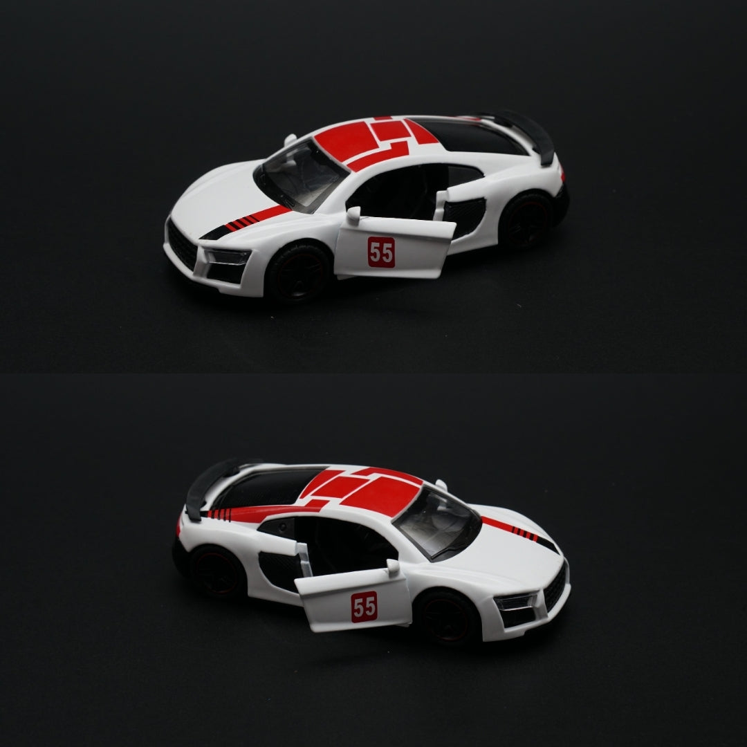 1:43 Audi R8 Metal Body White -  Kunju Vandi  