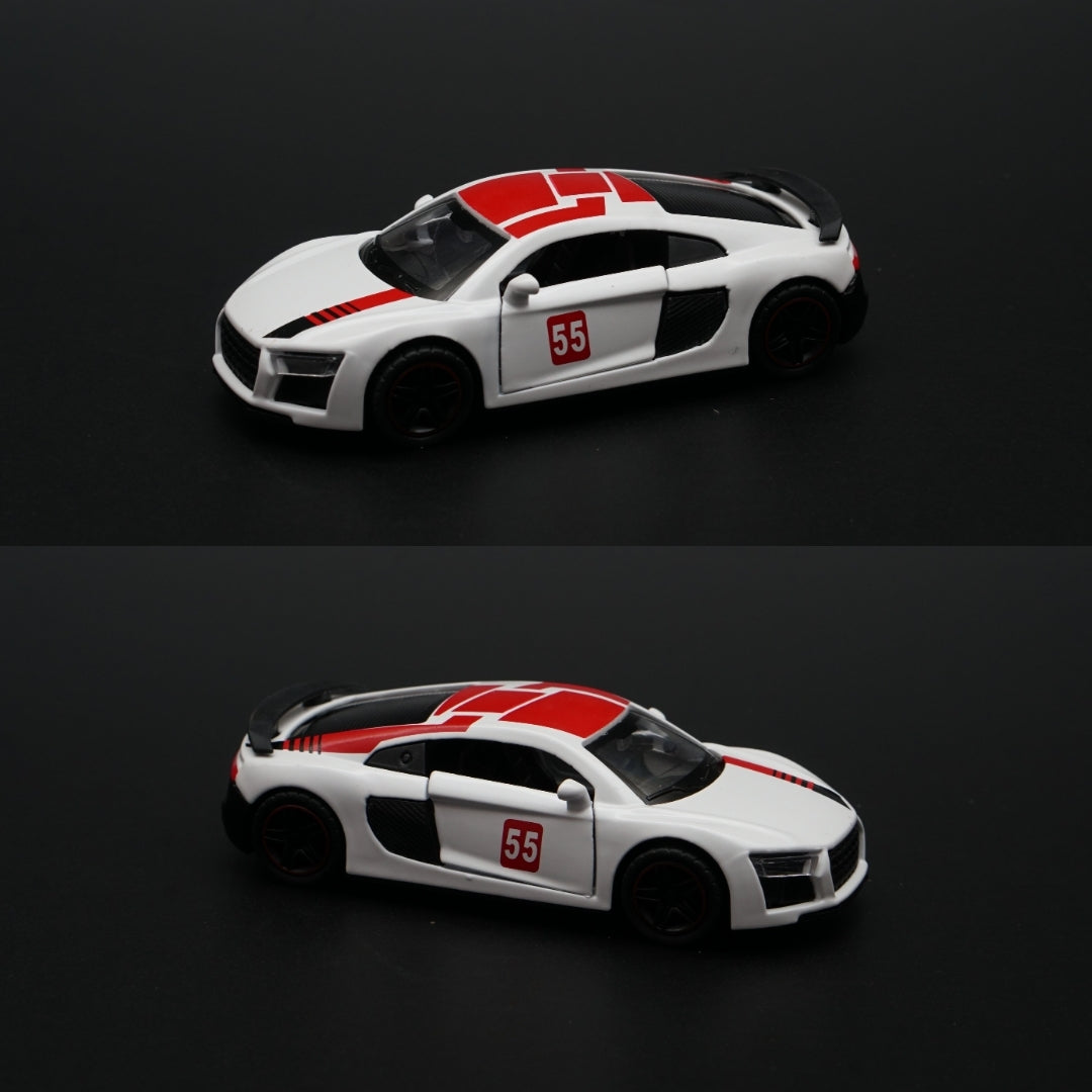 1:43 Audi R8 Metal Body White -  Kunju Vandi  