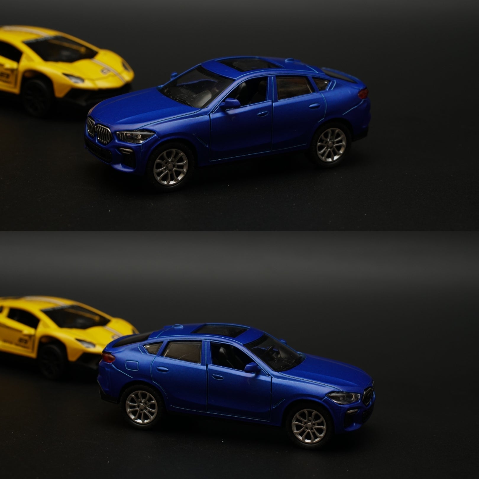 1:43 BMW , Lambo Diecast Combo (Blue,Yellow) -  Kunju Vandi  