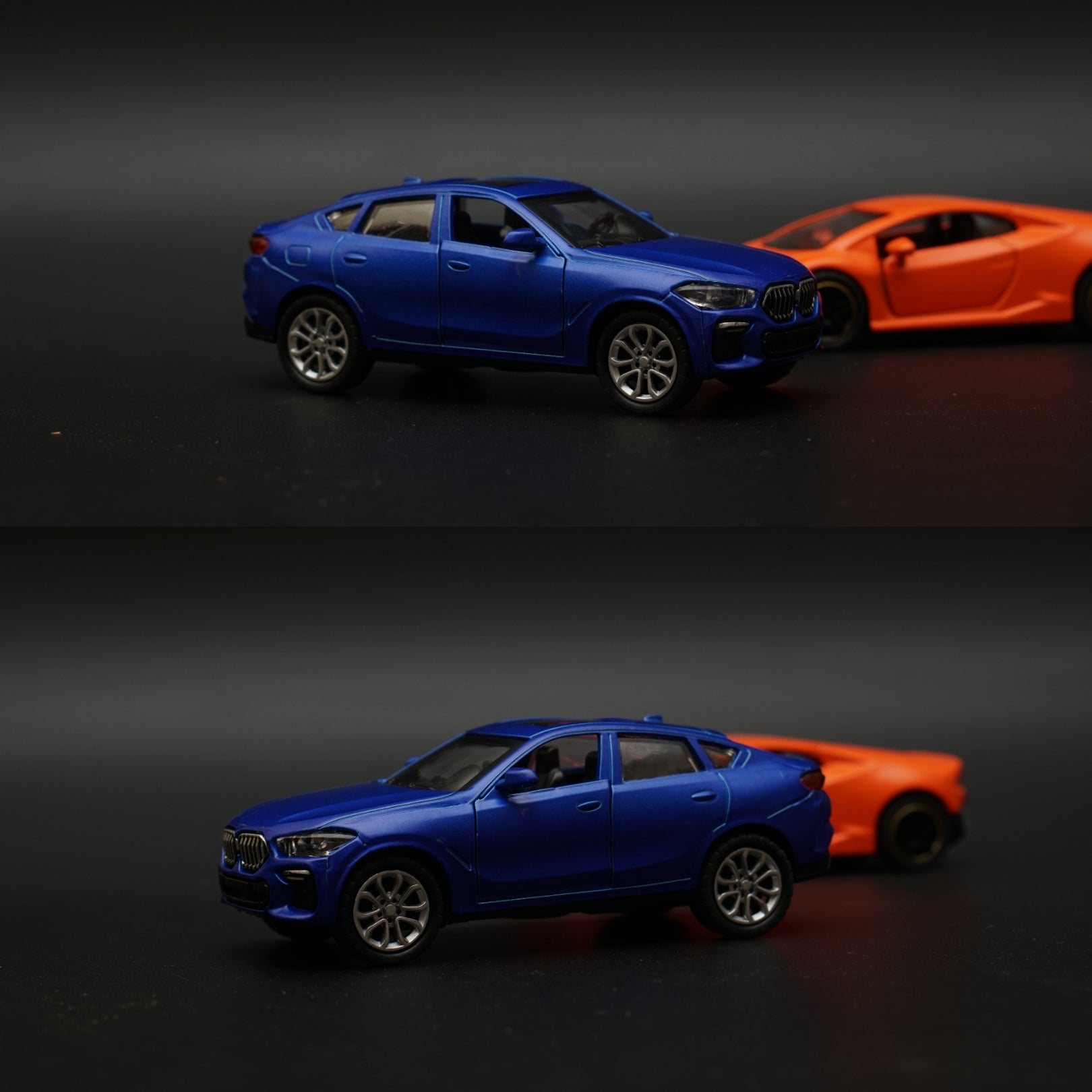 1:43 BMW , Porsche Diecast Combo (Blue,Orange) -  Kunju Vandi  