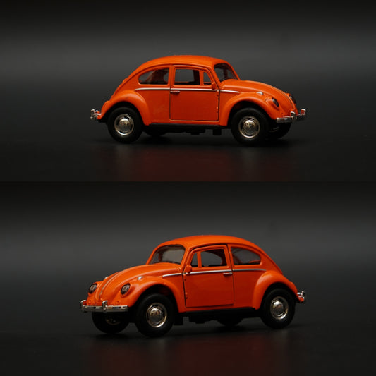 1:43 Beetle Metal Body Orange Diecast -  Kunju Vandi  