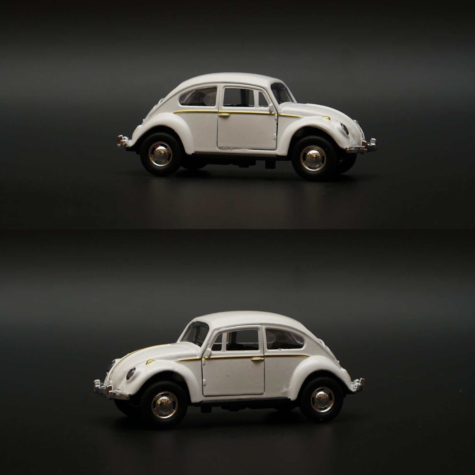 1:43 Beetle Metal Body White Diecast -  Kunju Vandi  
