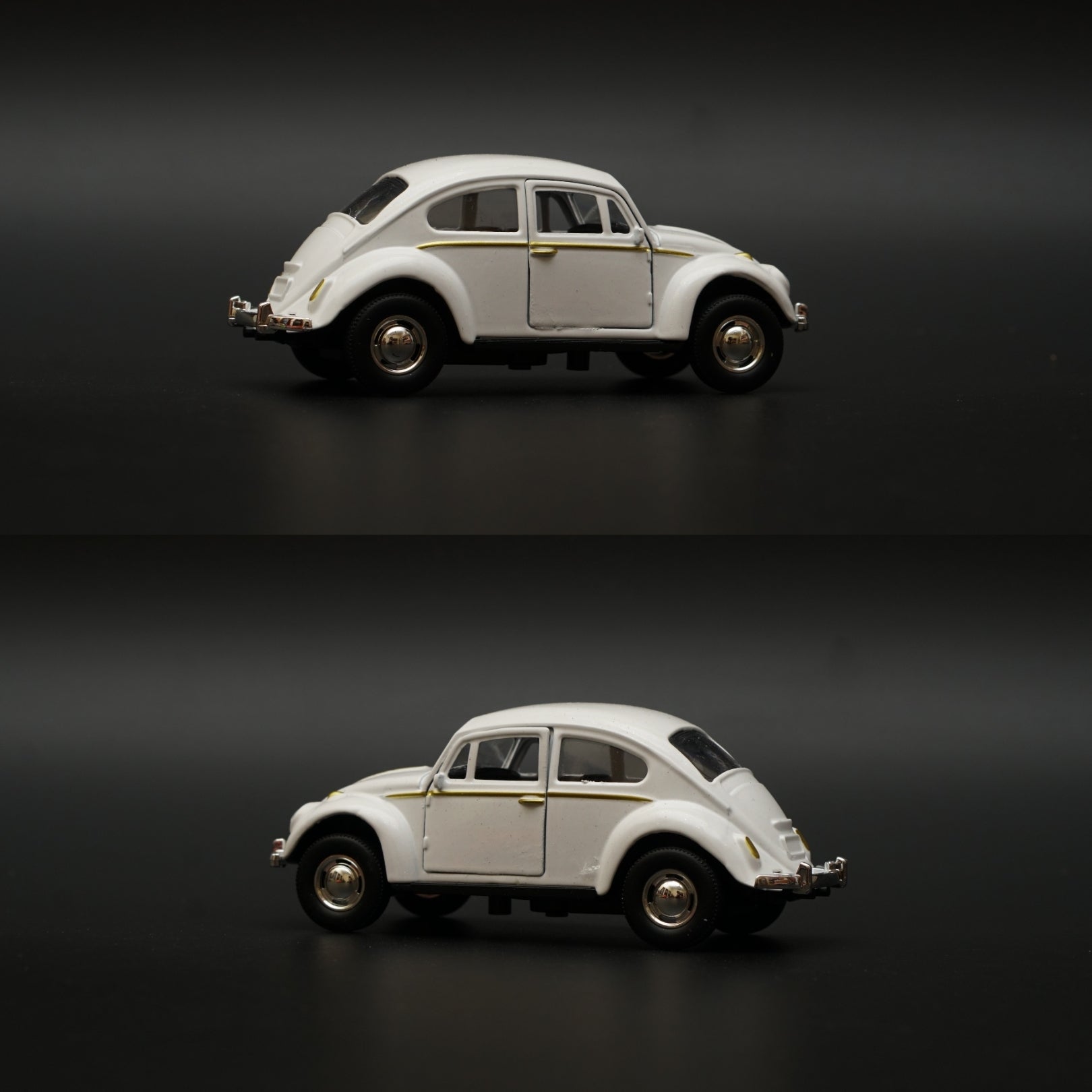 1:43 Beetle Metal Body White Diecast -  Kunju Vandi  